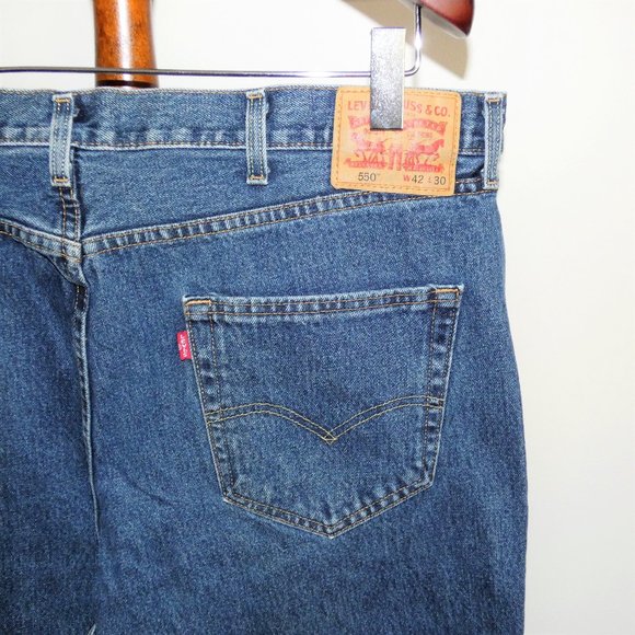 Levi's 550 Relaxed Tapered Denim Jeans 42 x 30 - Picture 5 of 8